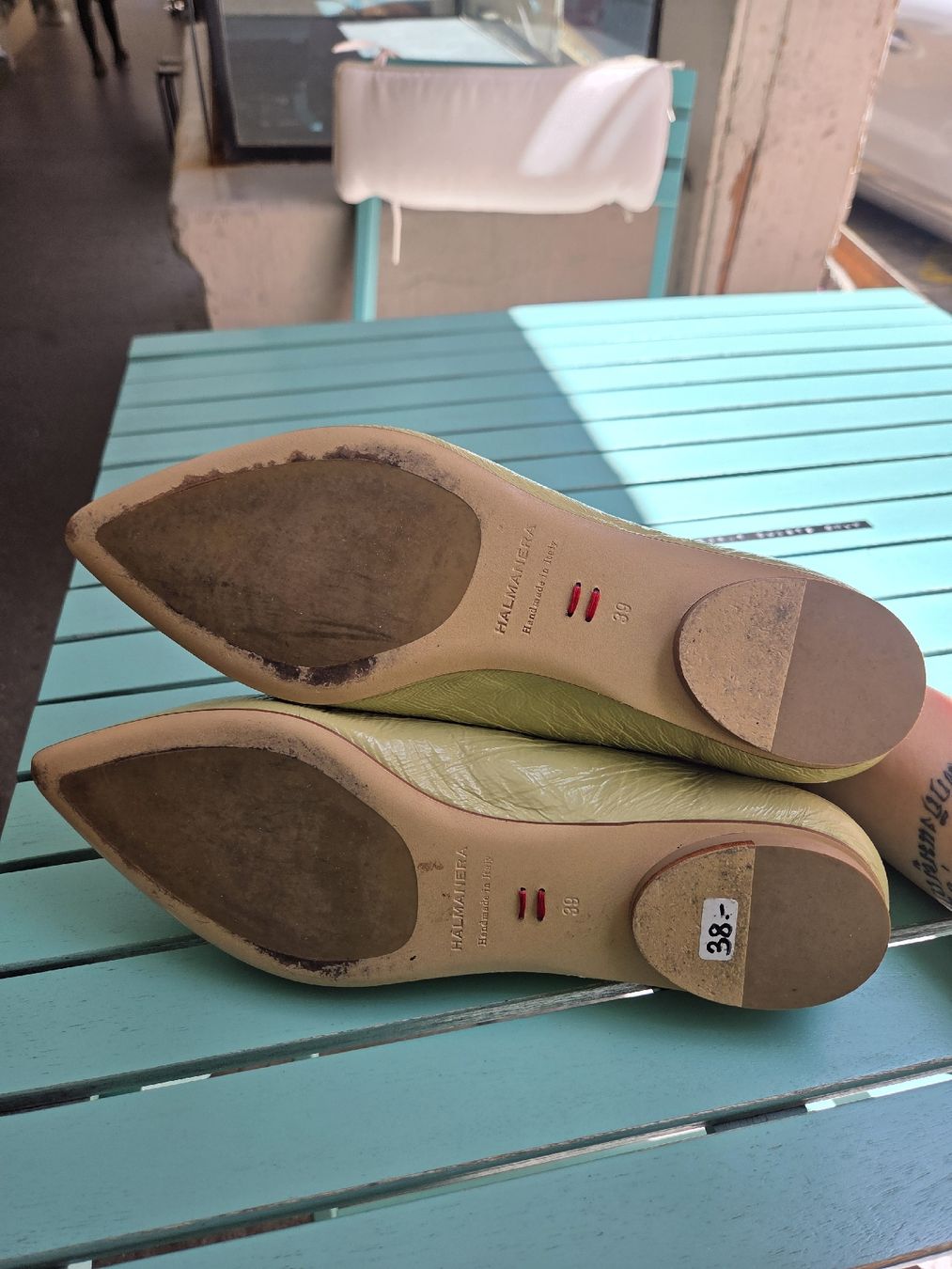 Scarpe da donna: Halmanera Leder-Ballerinas Hellgrün Gr. 39 – Usato da Bern venduto da -Aniko- 6