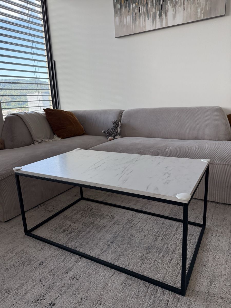 Tables: Couch table Marble Look Metal Frame 95x55x42,5 cm – D'occasion à Pratteln par phi_2b8n