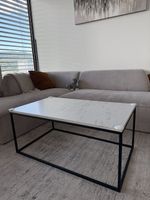 Couch table Marble Look Metal Frame 95x55x42,5 cm