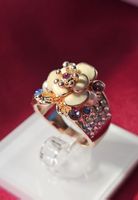 Romantischer vergoldeter Ring Gr. 18