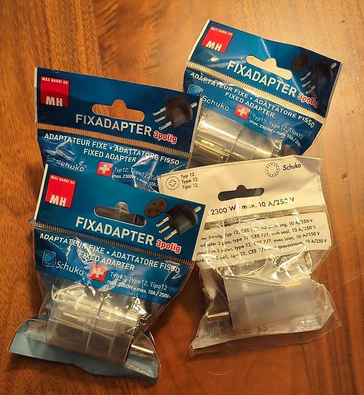 Unità & Adattatore: 4x dreipolige Fixadapter Type12 7/7 – Usato da Zürich venduto da a25_vj72