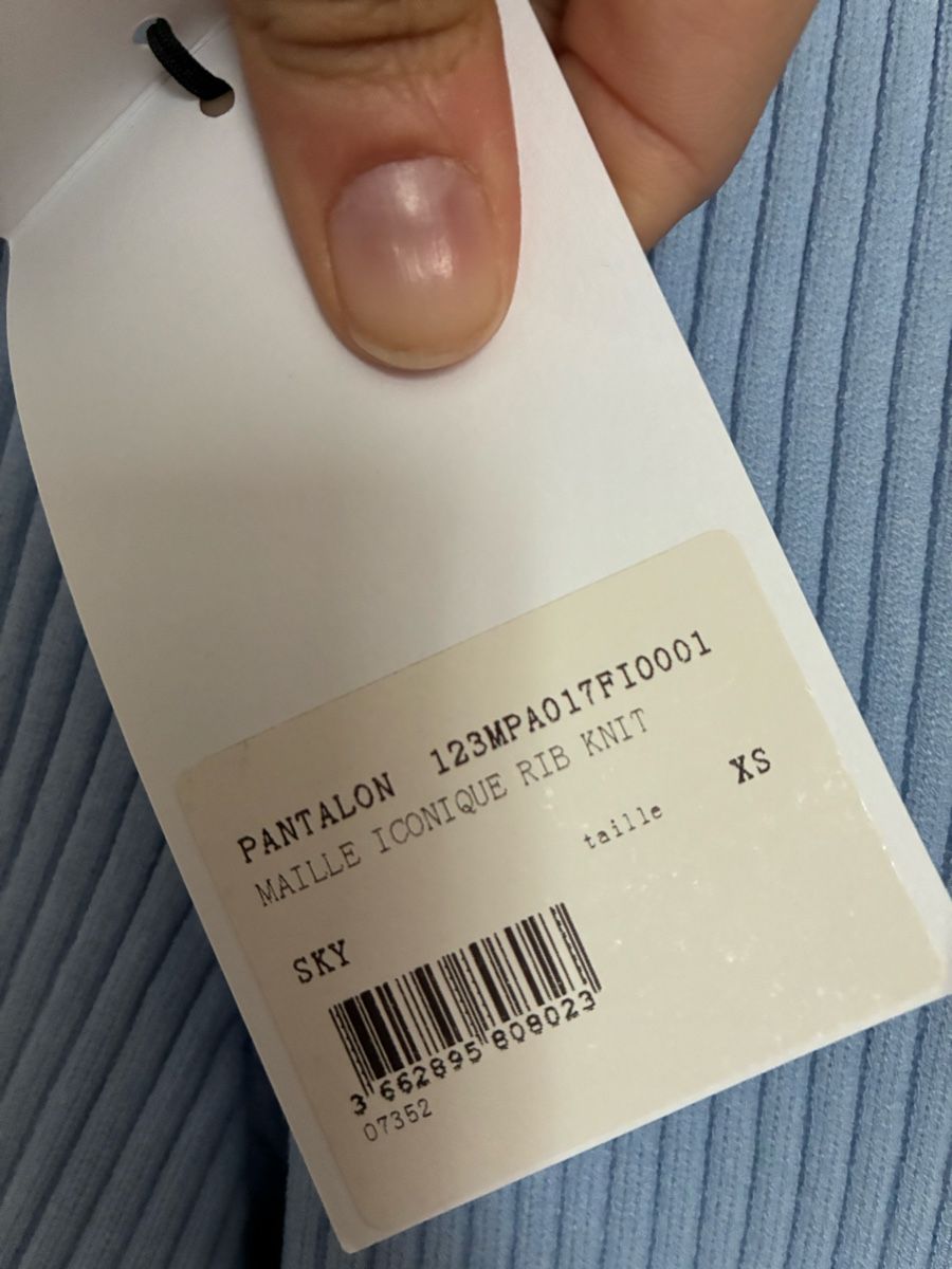 Pantalons: Courreges pants light blue size XS ribbed knit – Neuf (Voir description) à Zürich par fed_25dg 3