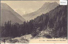 Route de Finhaut et le Mont-Blanc