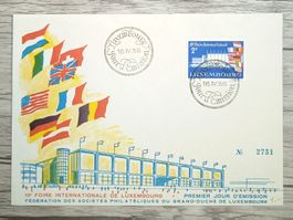 TR87 Enveloppe + Timbre Luxembourg 1958