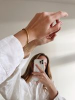 Armreif, neu & Edelstahl & 18-K Vergoldung