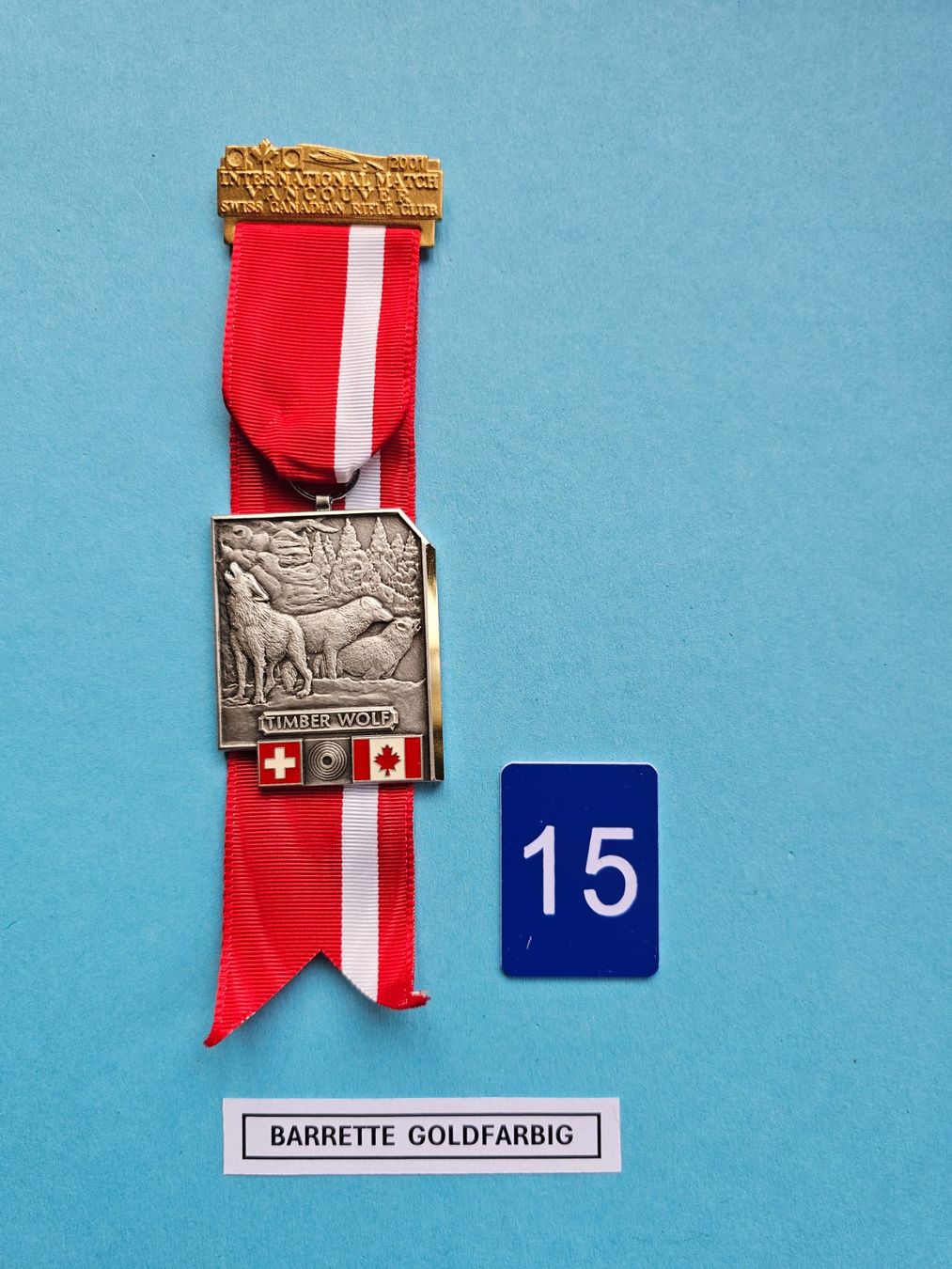 Medaglie: SCHÜTZENABZEICHEN MEDAILLE VANCOUVER ABZEICHEN SCHIESSEN – Usato da Ermatingen venduto da Monaco1215