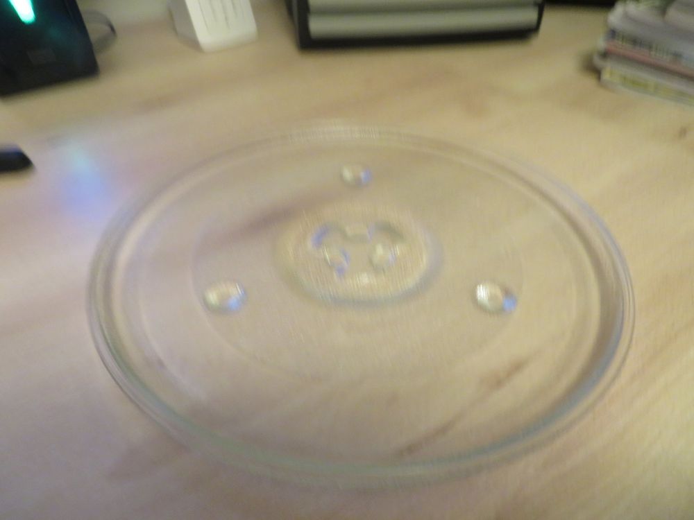 Mikrowellenteller Glas 42cm Universal - Mit 3 Noppen Für Alle Marken