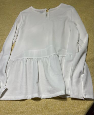 Camicia bianco KIABI con volant,chic e elegante👌feste