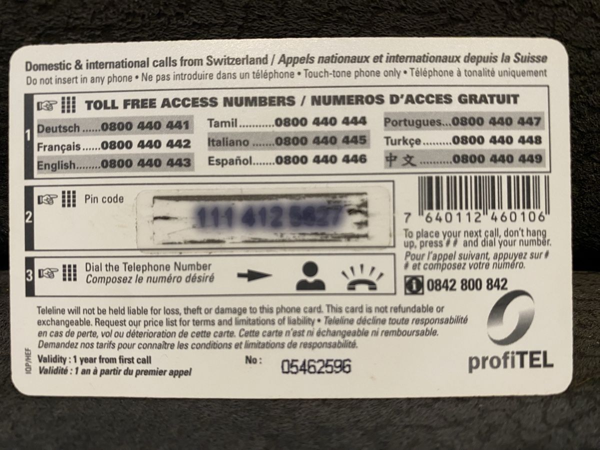 Schede telefoniche: Teleline – Usato da Lausanne venduto da babacard10 1