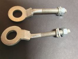 2 Einstellschrauben Ketten für Mofa, für- 12,5mm Achsen.