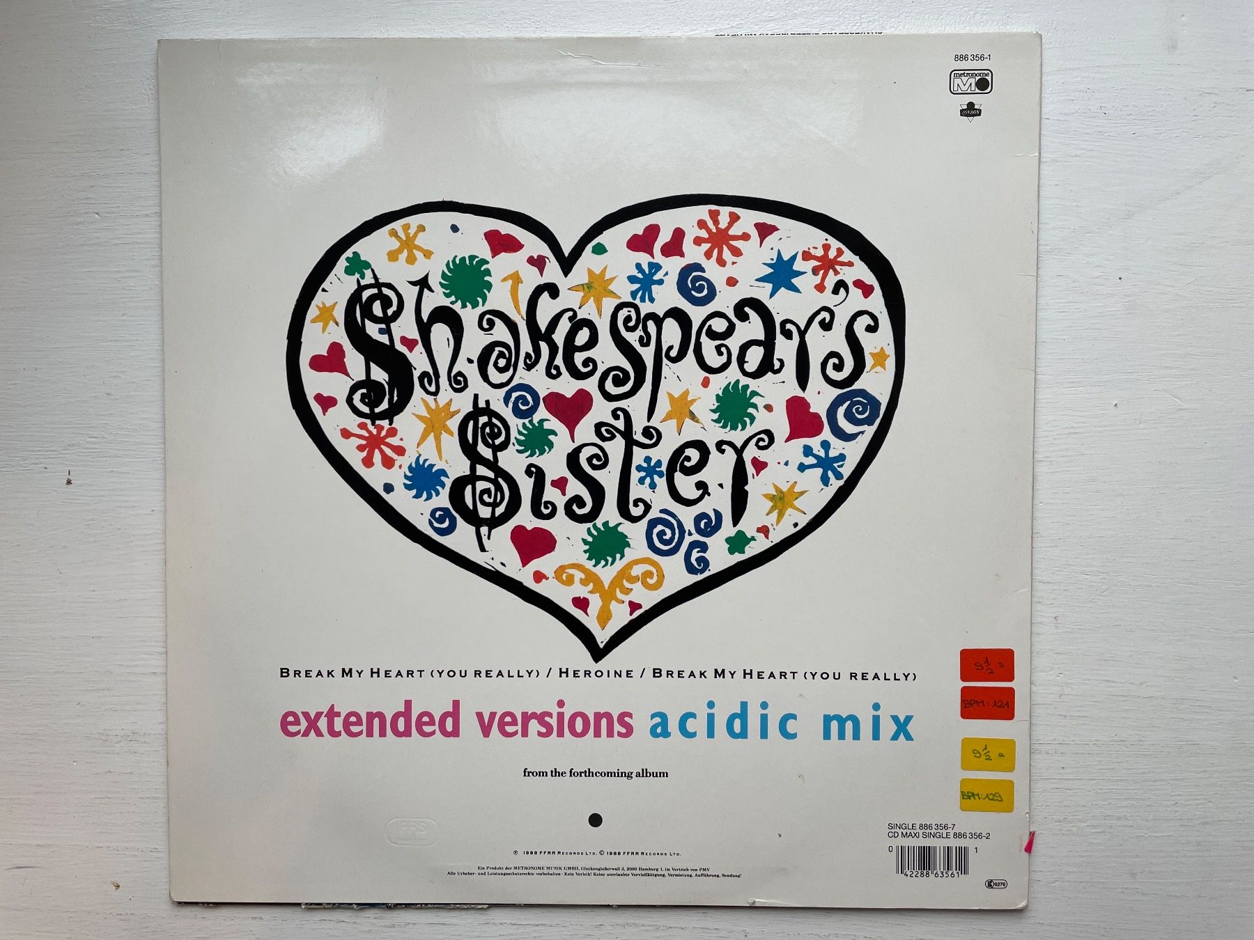 Dischi in vinile: Shakespears Sisters - Break My Heart - 12" Maxi, 1988 – Usato da Zürich venduto da Andy_t71 1