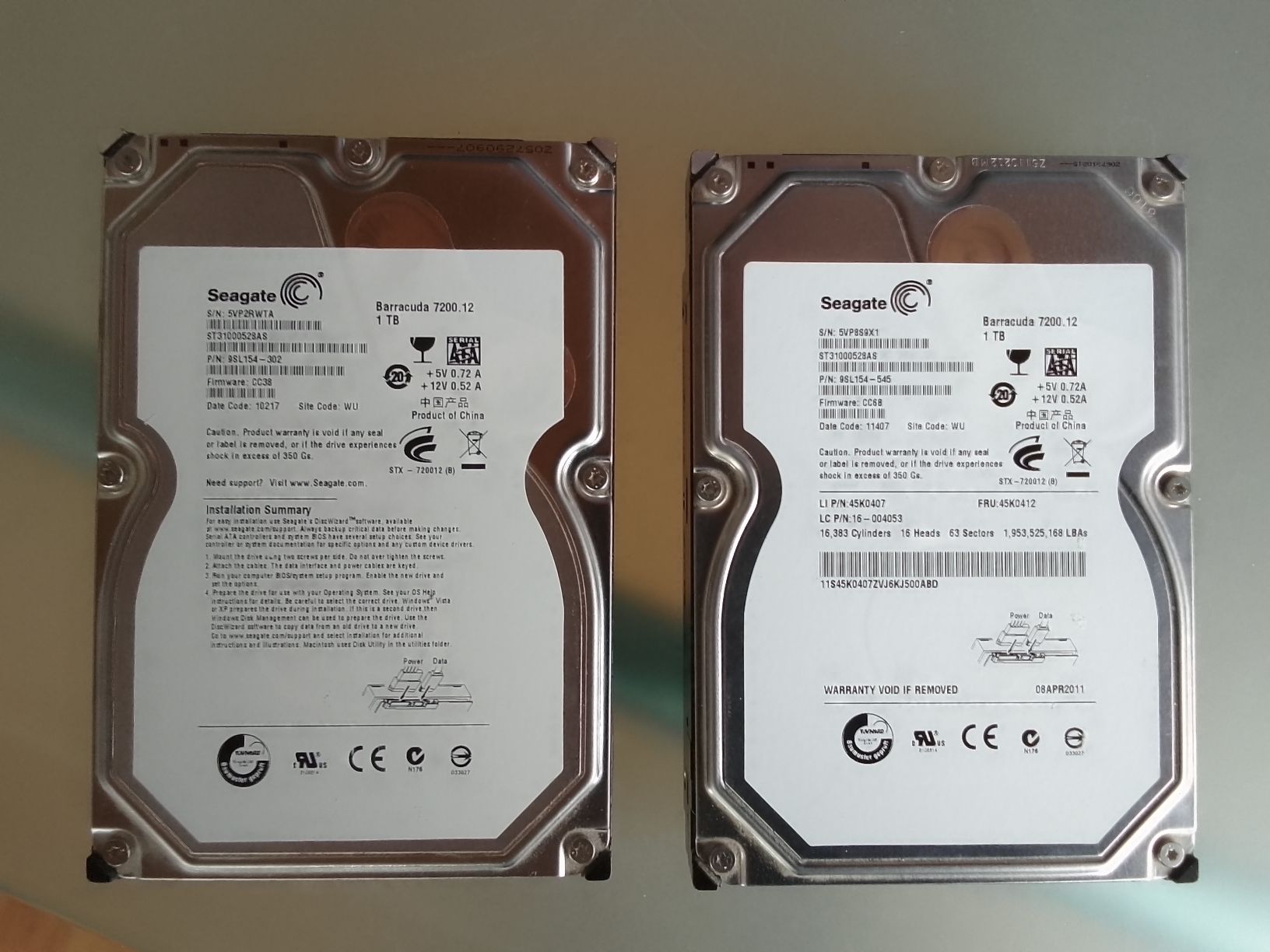 Seagate Dischi rigidi: 2 Stück Seagate Barracuda HD je 1 TB SATA – Usato da Ebmatingen venduto da swiss.canadian