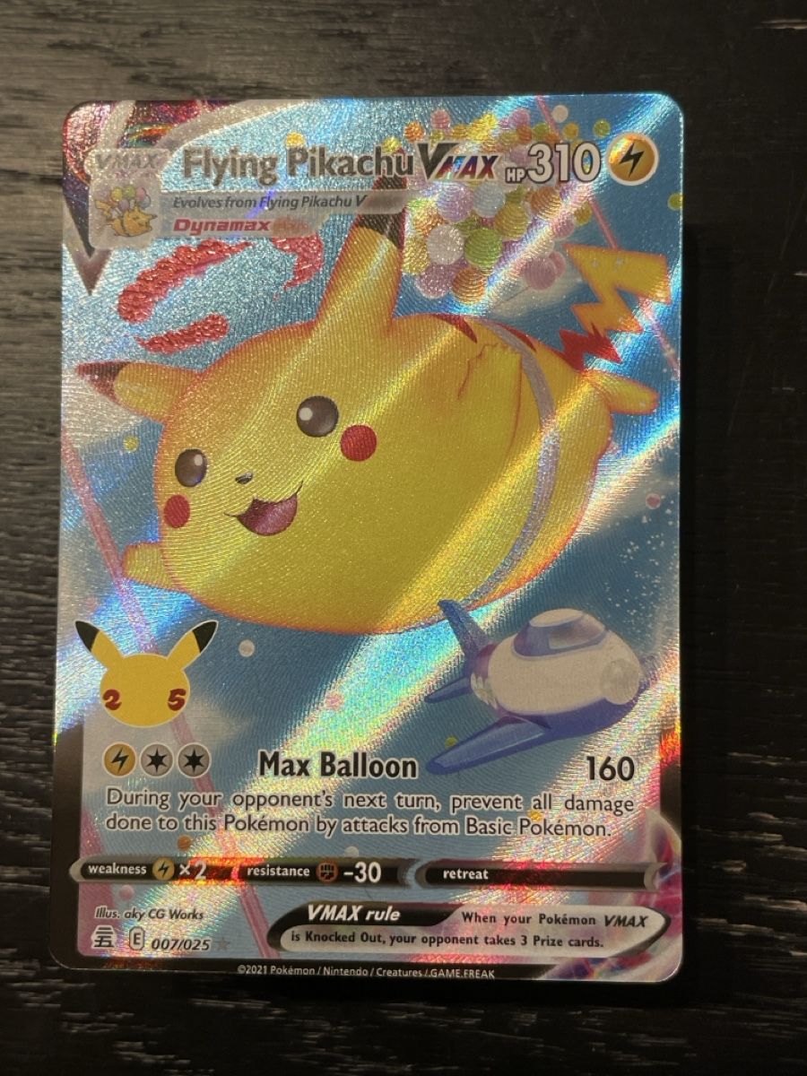 Pokémon Carte collezionabili: flying pikachu vmax celebrations fullart 007/025 – Usato da Hugelshofen venduto da Suimosa