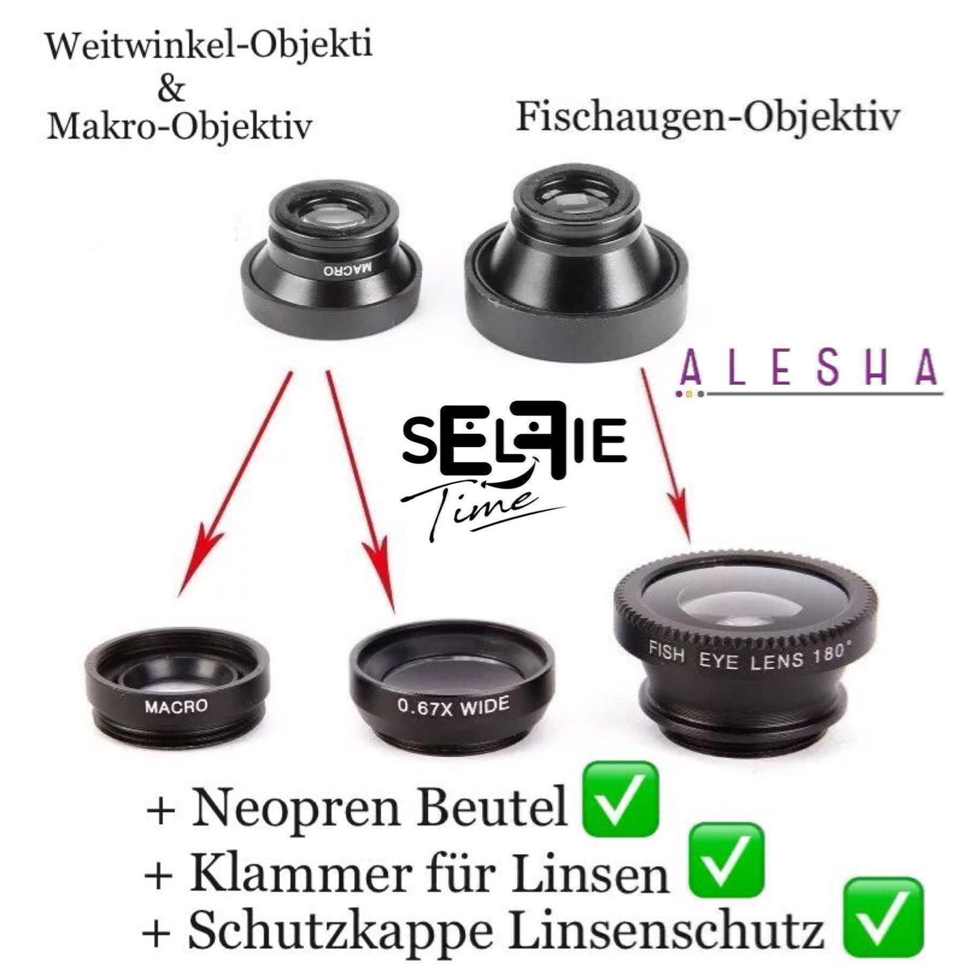 Obiettivi: Handy Objektiv, 3 in 1 Universal  Linsen – Nuovo e nell'imballaggio originale da St. Gallen venduto da Alesha_Shop 2