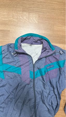 Vintage / Retro Sportjacke lila türkis Grösse 175 gebraucht