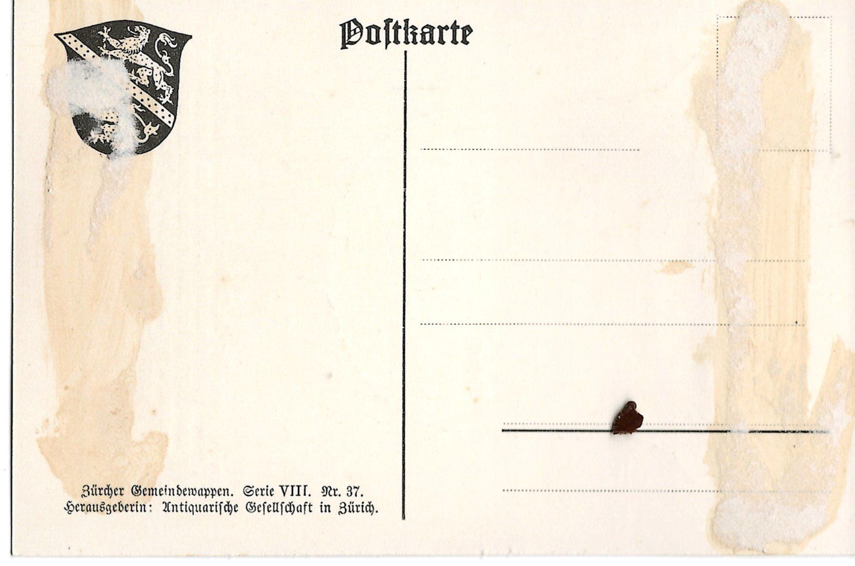 Cartoline postali: Wappen Kyburg, Winterthur – Usato da Frauenfeld venduto da Merk52 1