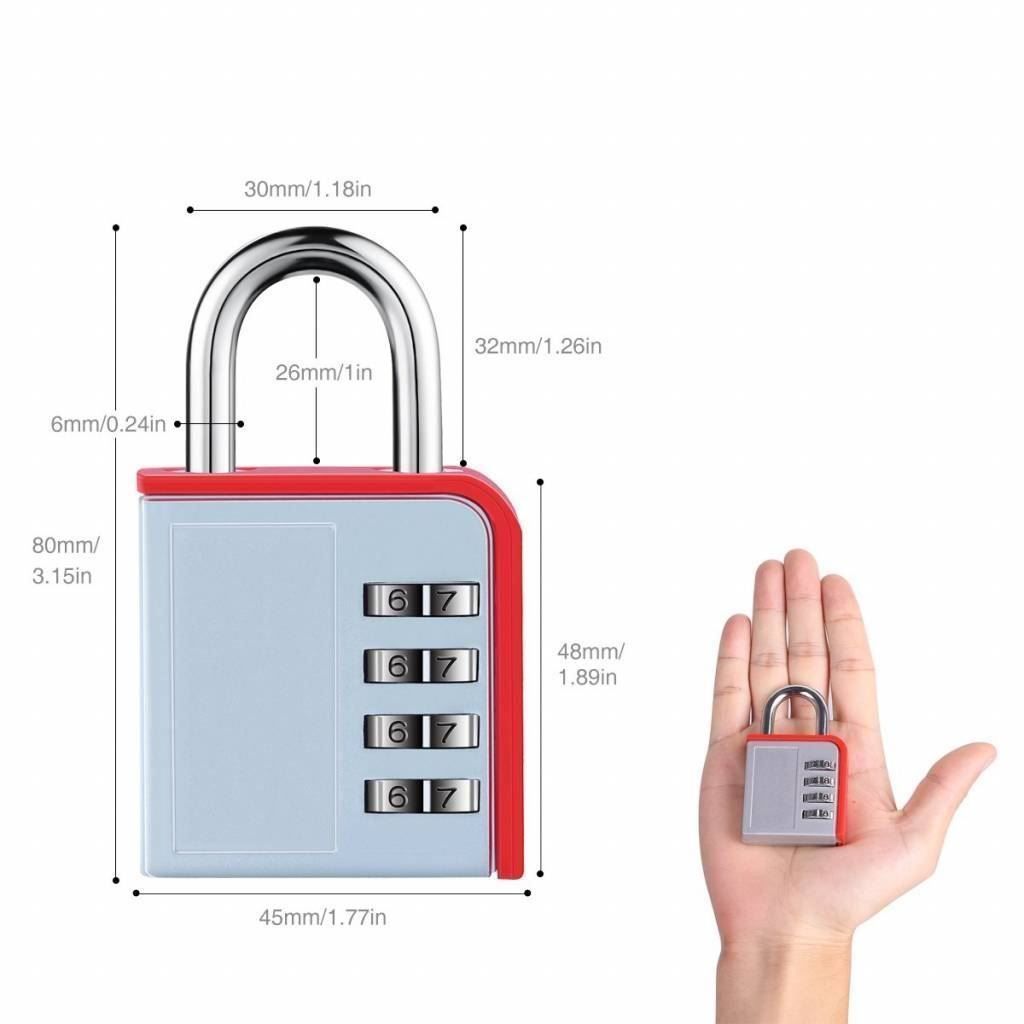 Cadenas: Zahlen-Vorhängeschloss / Code wählbar rot – Neuf avec emballage d'origine à St. Gallen par schnaeppchen-preise 2