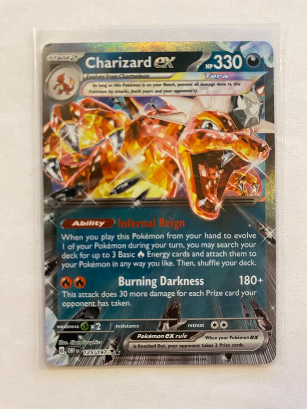 Pokémon Carte collezionabili: Pokemon Charizard EX 125/197 Obsidian Flames EN – Nuovo (secondo la descrizione) da Weingarten-Kalthäusern venduto da McGmavlo