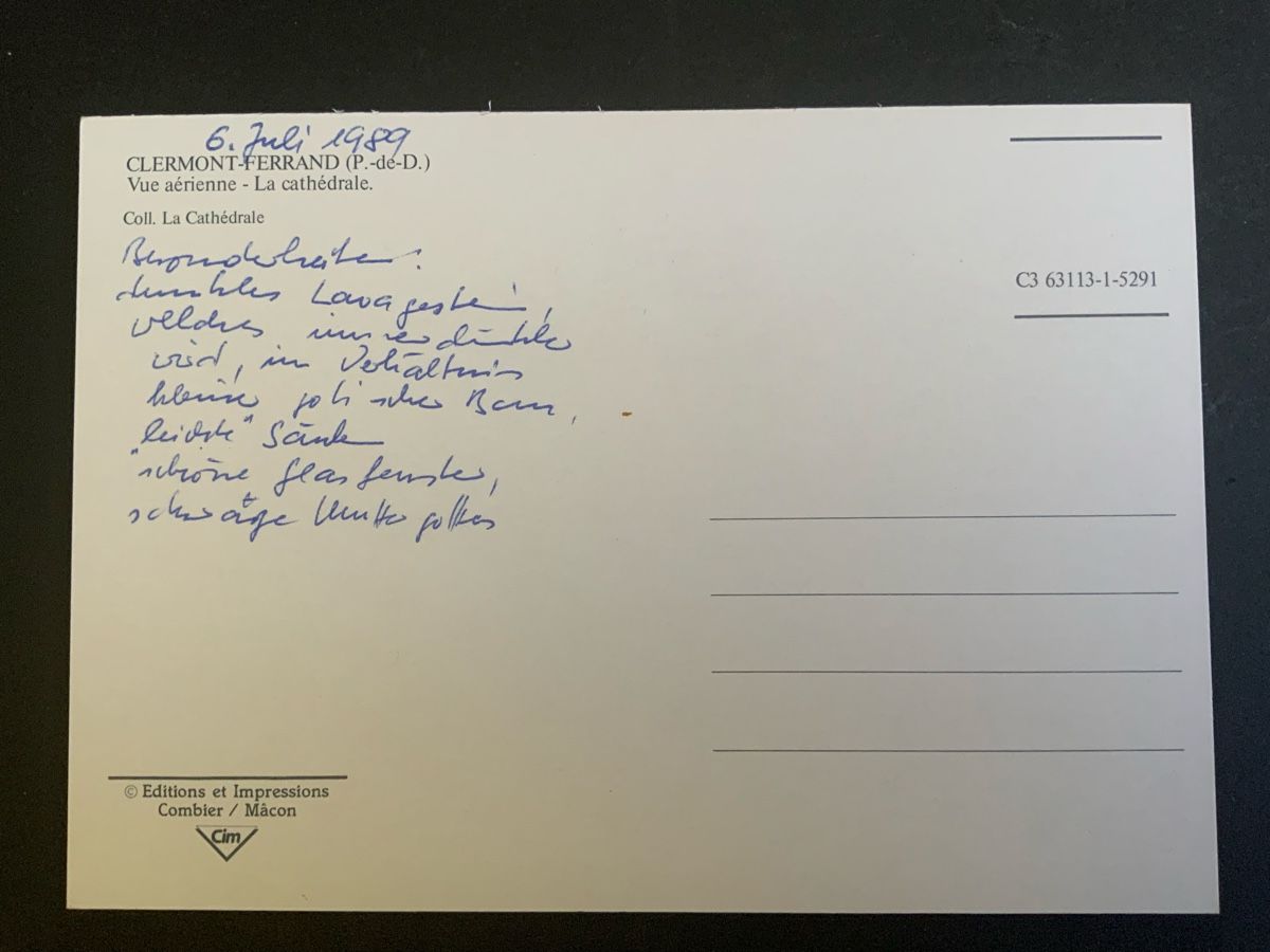 Cartoline postali: Alte Ansichtskarte Clermont-Ferrand Kathedrale 1989 mit Noti – Nuovo (secondo la descrizione) da Binningen venduto da chr_cr5n 1