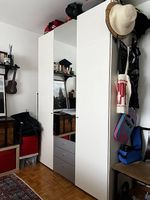 3-Door Wardrobe with Mirror & Drawers  150 × 58 × 220 cm