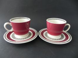 2 Tassensets * RUBIN * Mettlach Saar von Villeroy & Boch