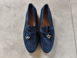 Mocassins Steve Madden en daim bleu marine, Taille 38