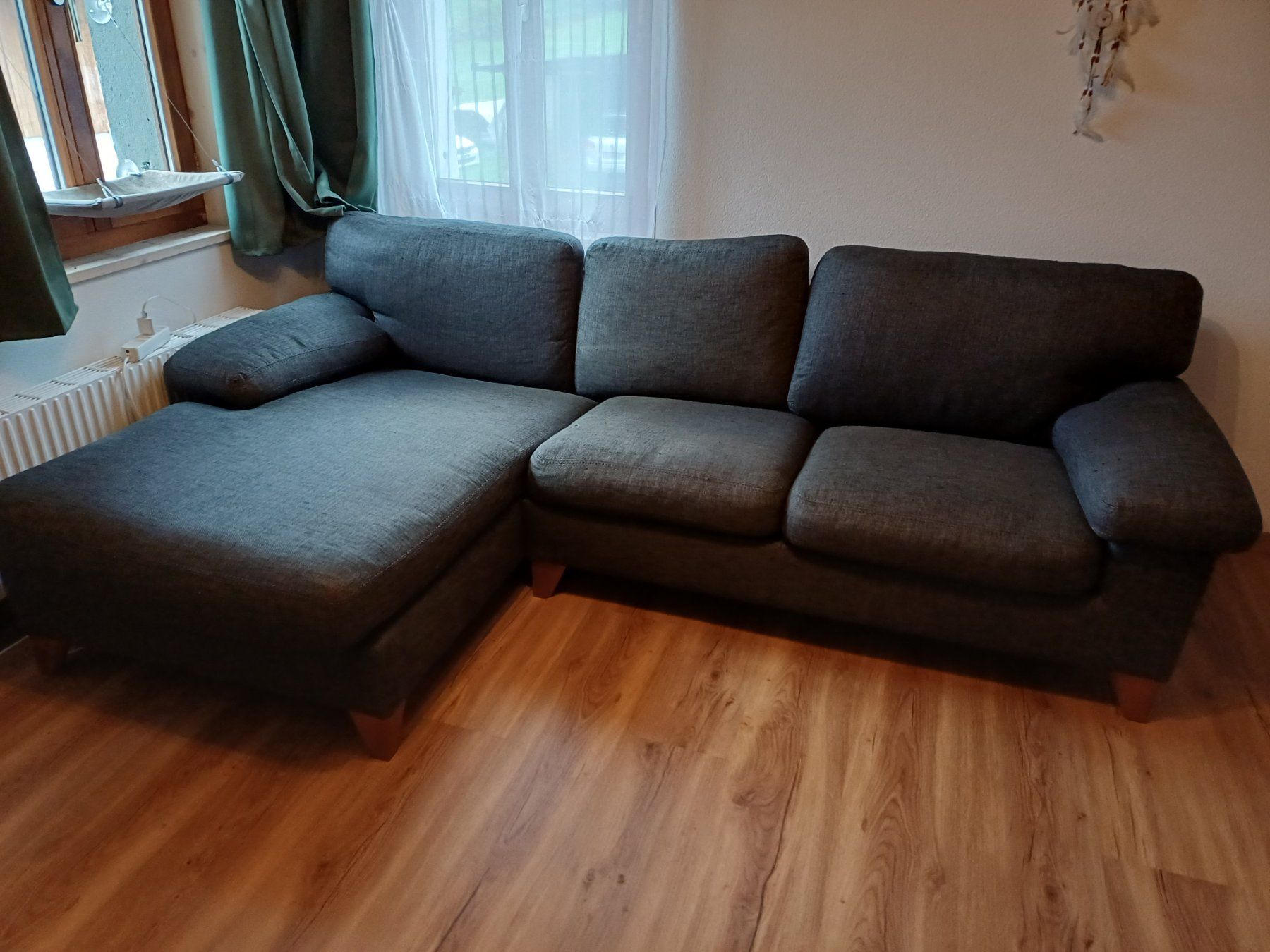 Sofas: Ecksofa anthrazit, L-förmig,  gebraucht – Gebraucht aus Oberschrot von T.9b