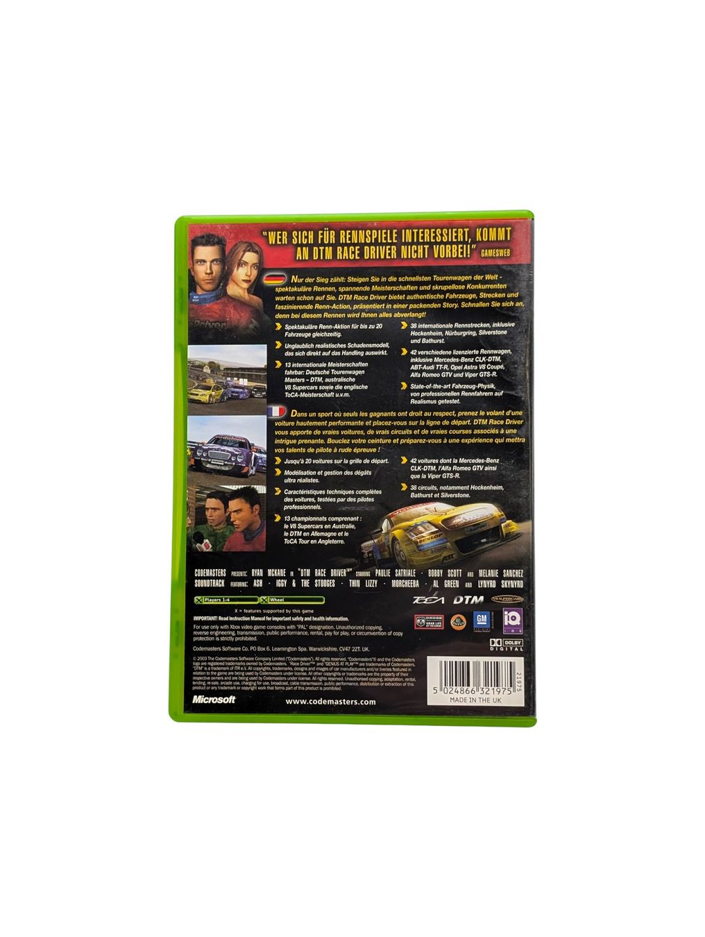 Microsoft Giochi: DTM Race Driver Director’s Cut Xbox Classic – Usato da Domat/Ems venduto da IsseldorsShop 1