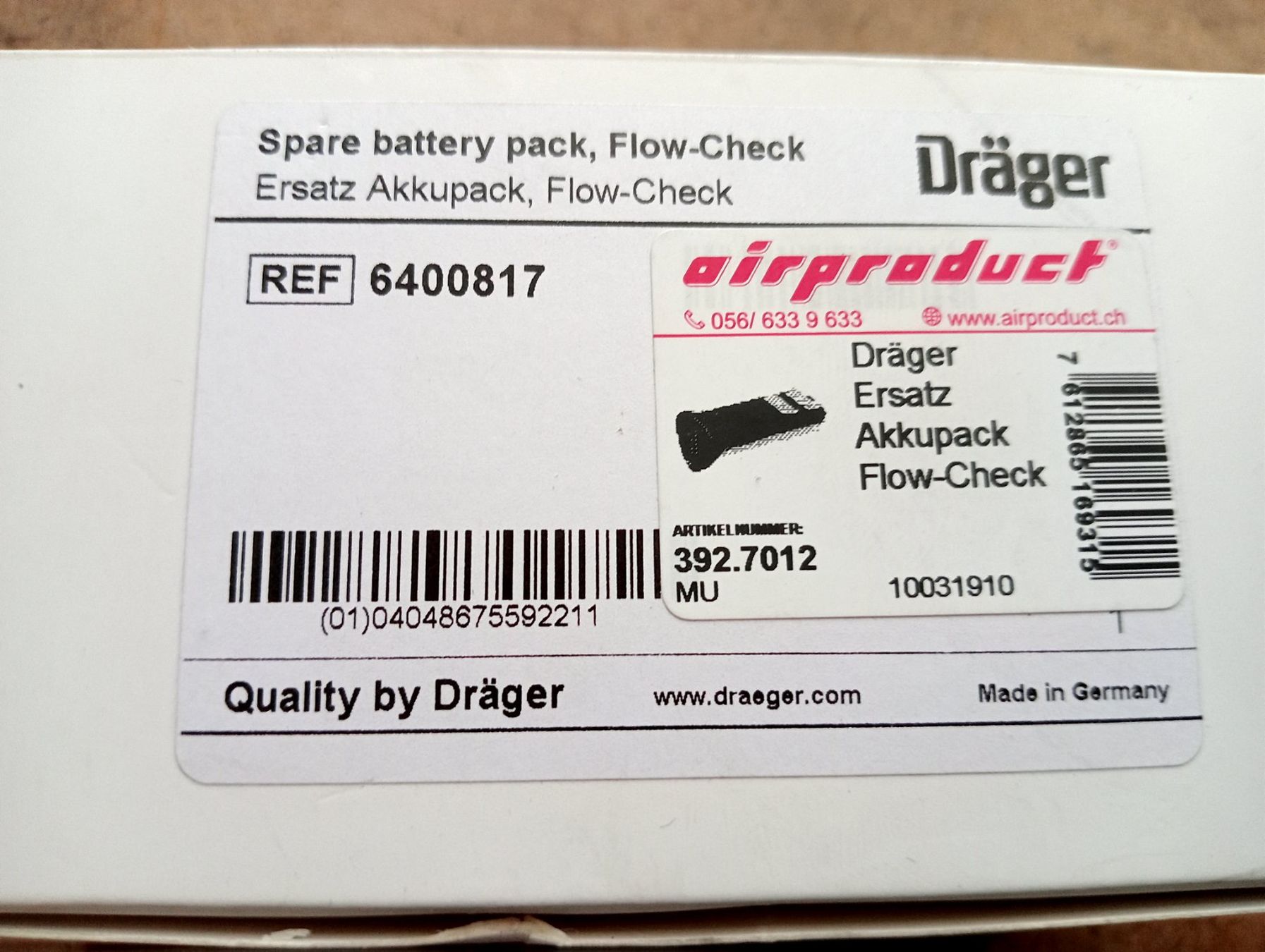 Accus: Dräger Ersatzakku – Neuf avec emballage d'origine à Grüningen par Urtica