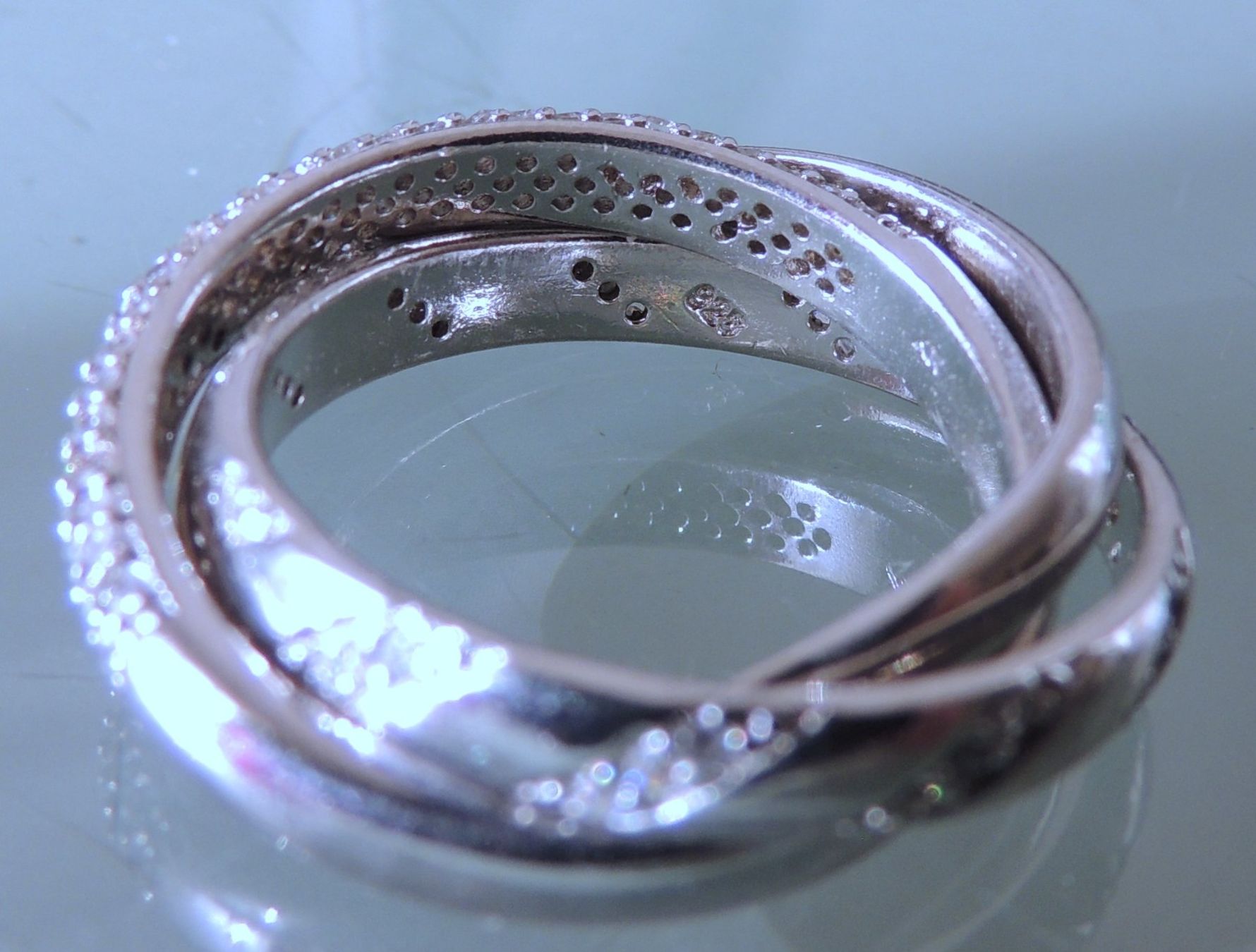 Anelli: Silber 925 Trinity Fingerring Gr. 55 – Usato da Waldenburg venduto da schaller707 2