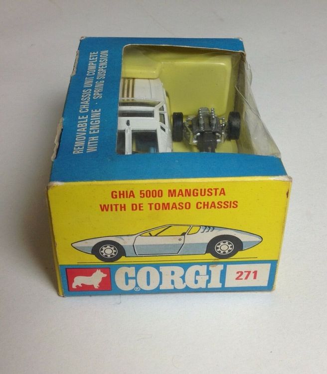 Corgi 271 Ghia 5000 Mangusta, Excellent in Good Original Box | DB