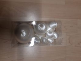 Weisse Kugeln 10 Stück