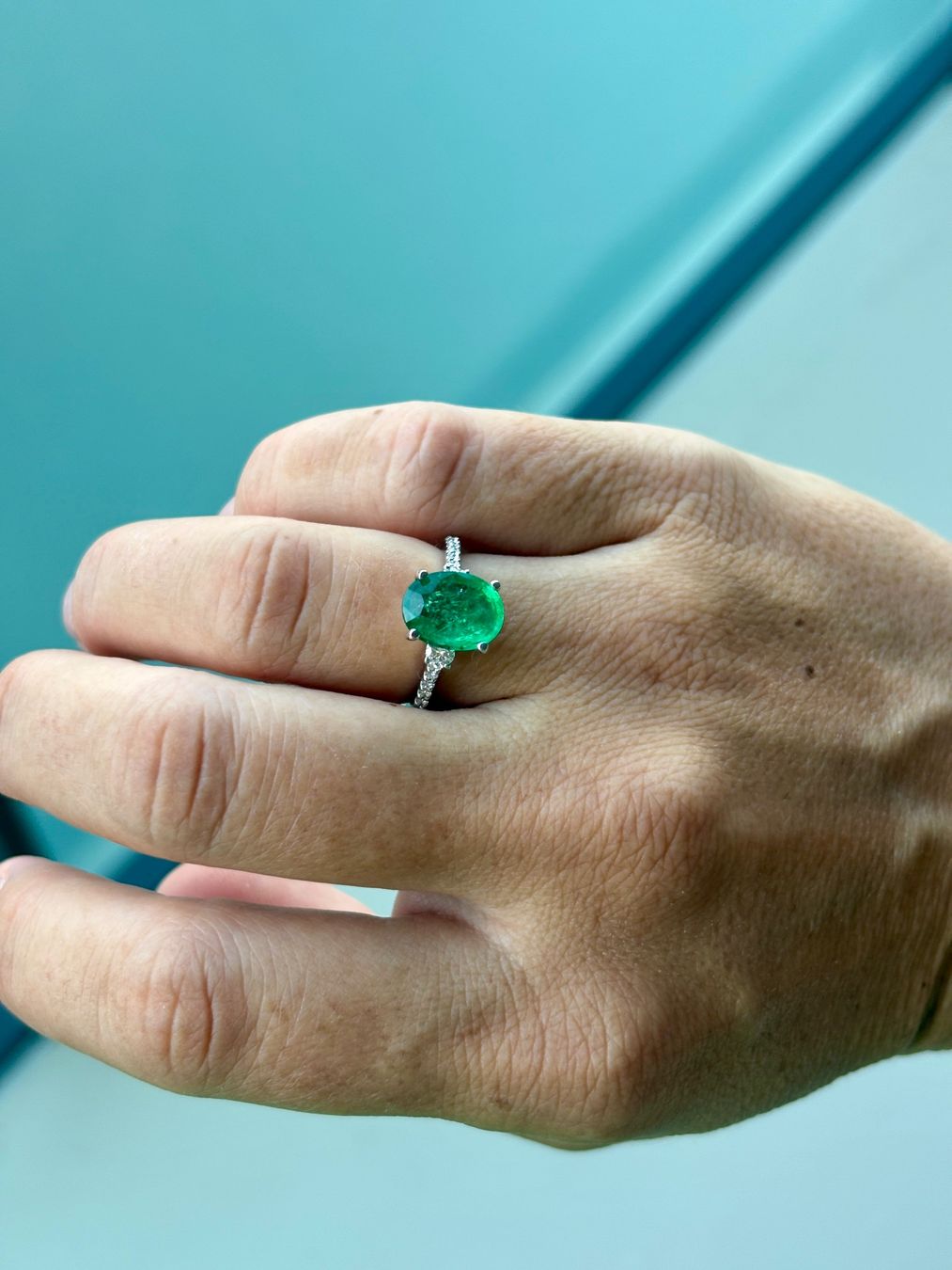 Anelli: Gabriel & Co Emerald Diamonds White Gold Ring – Nuovo (secondo la descrizione) da Nyon venduto da My_wardrobe 8