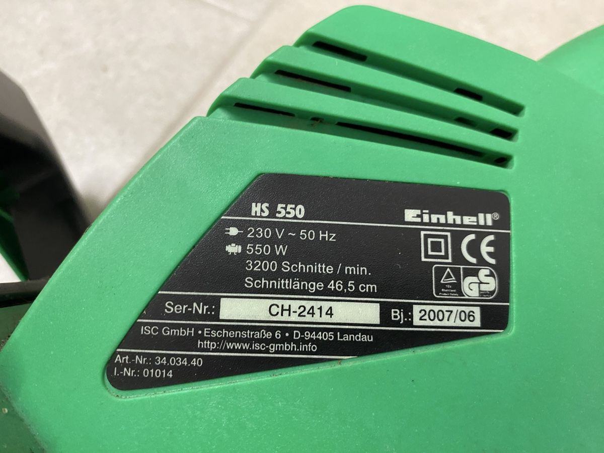 Einhell Tutti gli attrezzi: Einhell Heckenschere – Usato da Dinhard venduto da Berusano 3