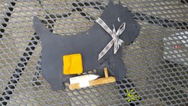 scottish terrier Holz Kreide Tafel mit Kreide und Schwamm