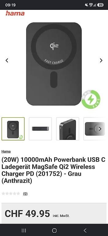 Akkus: Neue Hama Wireless Powerbank Qi2 10.000 mAh – Gebraucht aus Bürglen TG von huda11 1