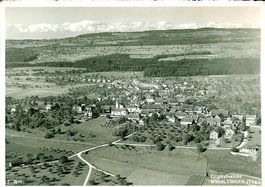 Wigoltingen Dorf TG Flugaufnahme 1956 sehr gut erhalten