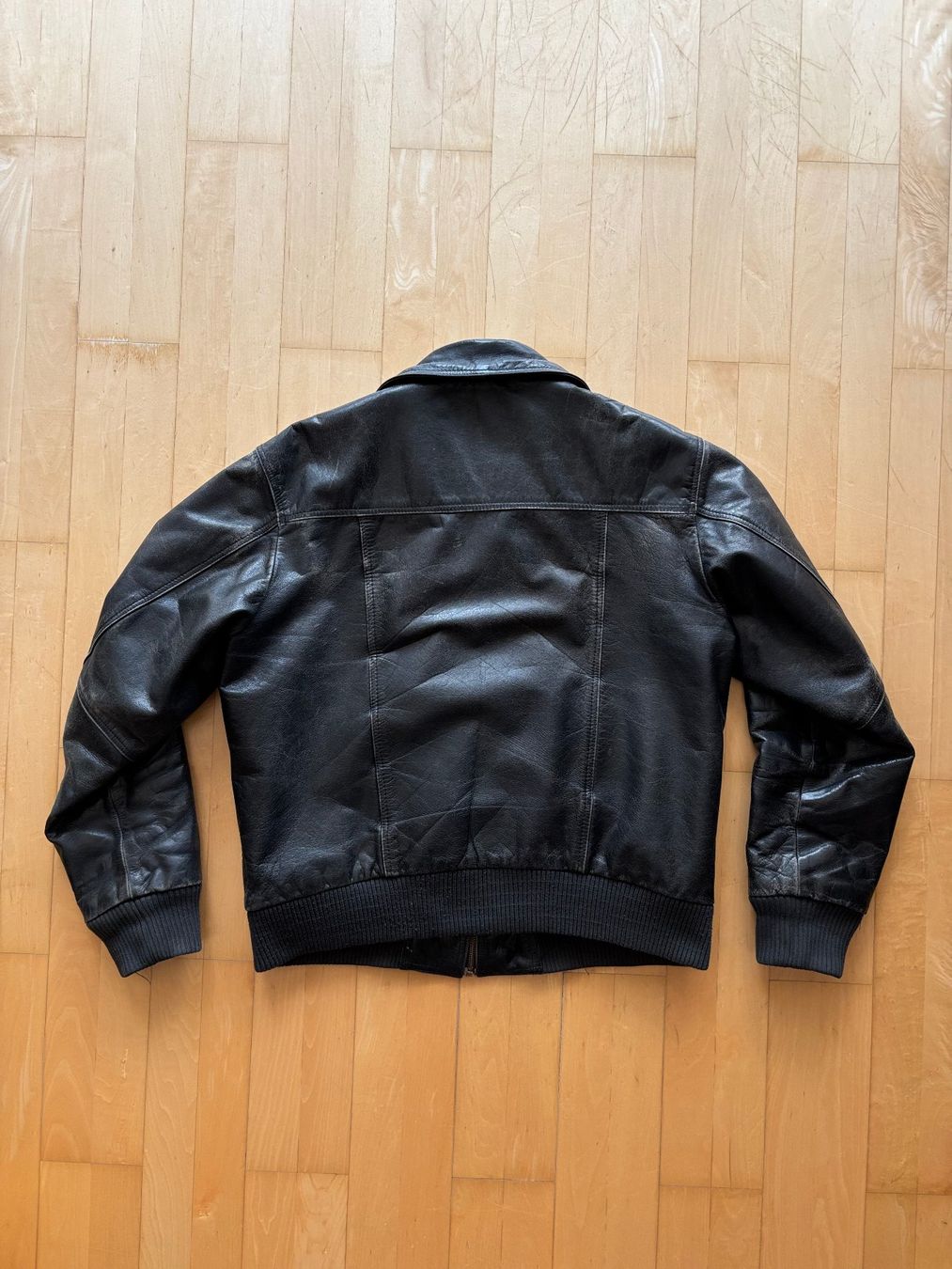 Giacche: Vintage Black Oryx Leather Bomber Jacket – Usato da Belmont-sur-Lausanne venduto da Cedr_Barto 2