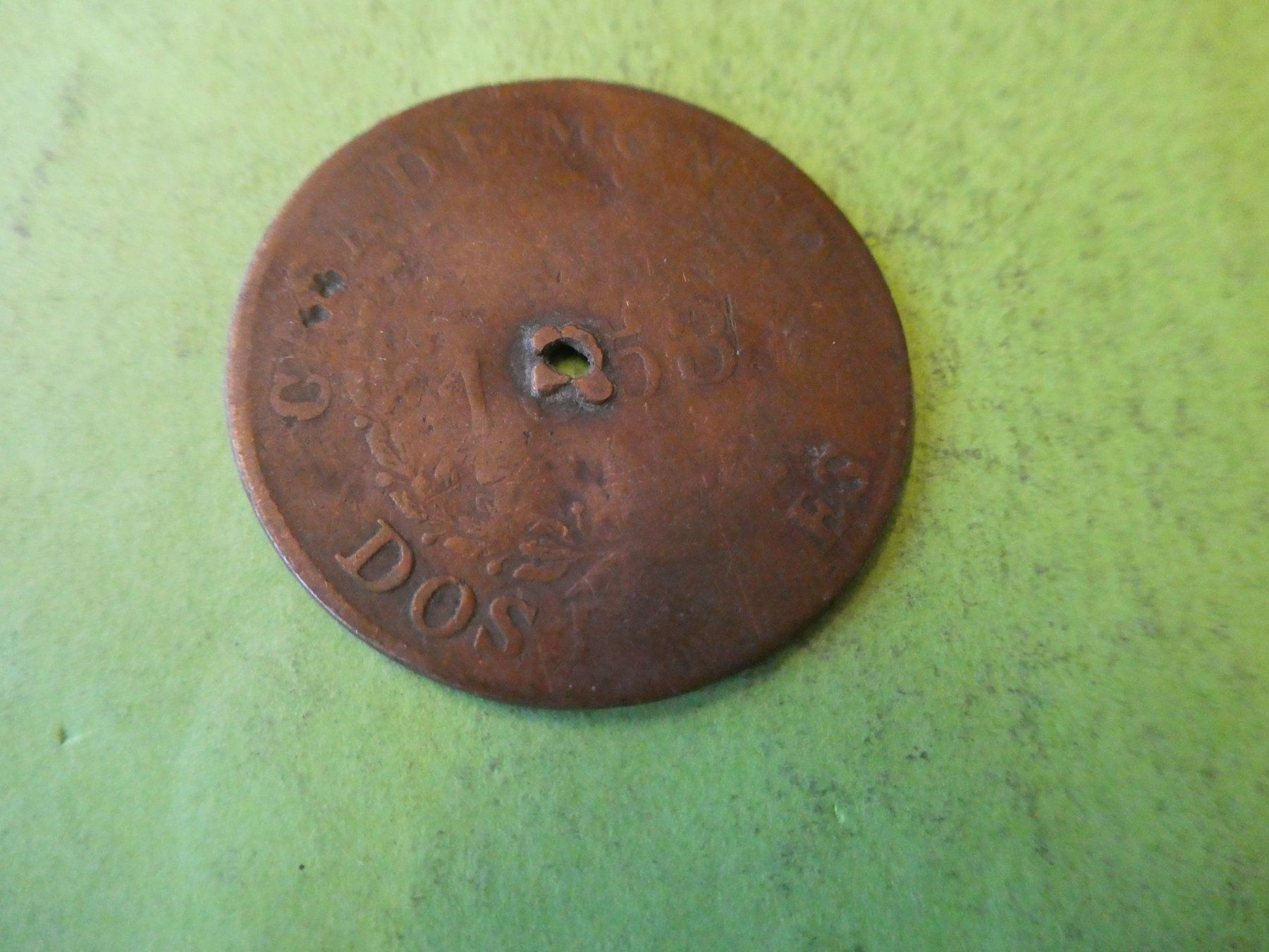 Alle Münzen: Argentinien Buenos Aires 1853, 2 Centavos – Gebraucht aus Hinterforst von Rohusri 1