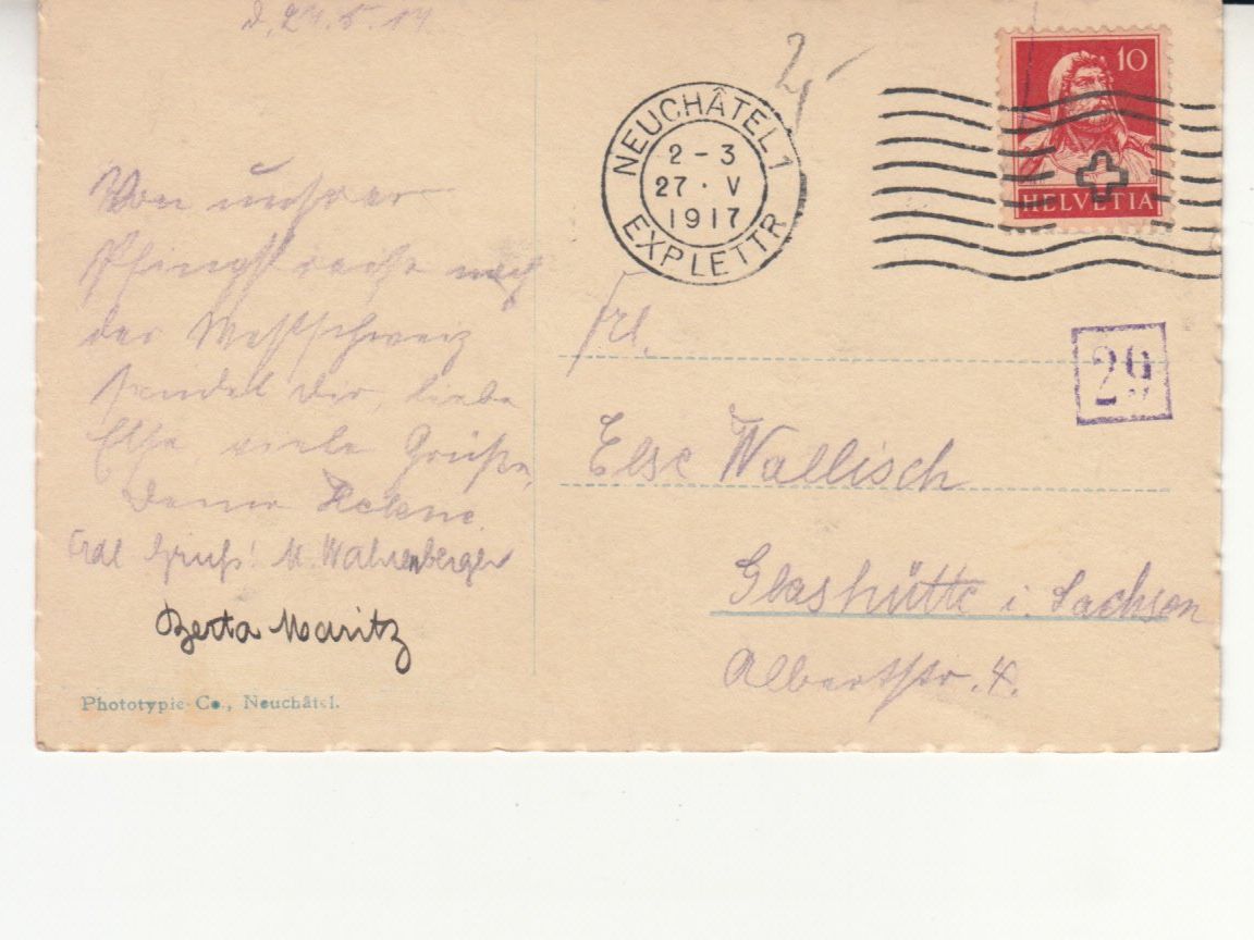 Cartes postales: Neuchâtel 1917 mit Zensurstempel – D'occasion à Bürglen TG par StampGraf 1