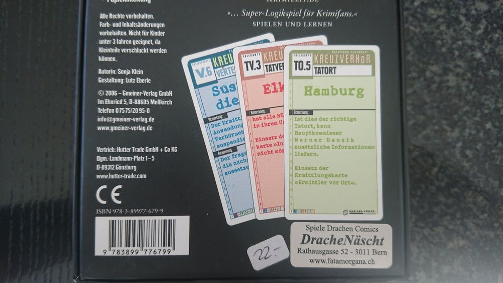 KrimiKartenspiel Kreuzverhör für zwei Personen Kaufen auf Ricardo