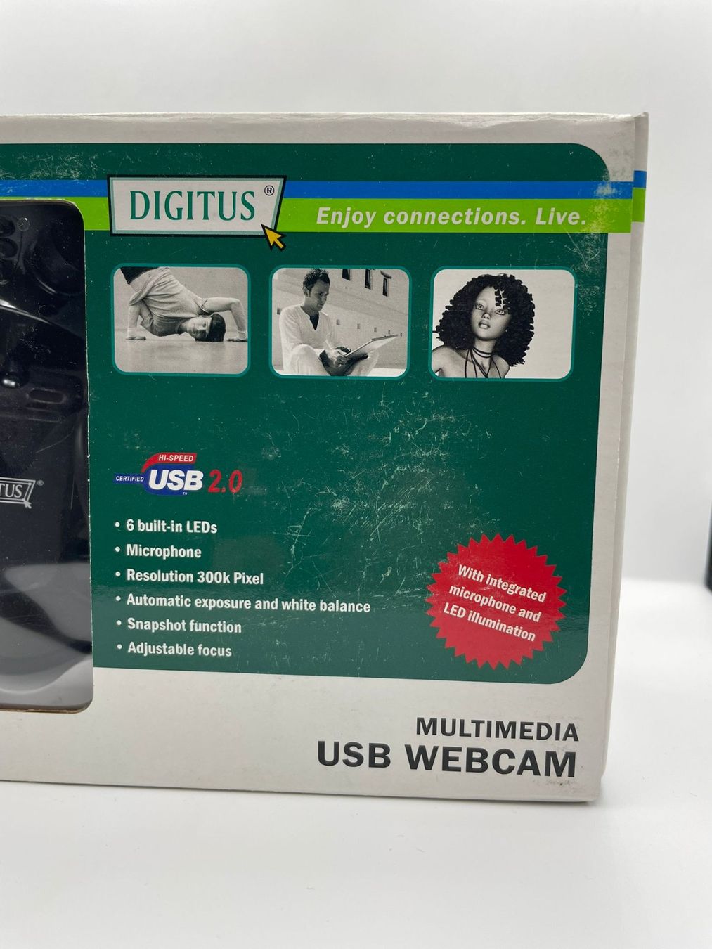 Webcams: Digitus Multimedia USB Webcam mit 6 LED & Mikrofon – Gebraucht aus Schlieren von arg_ns9v 1