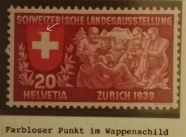 851) Abart weisser Punkte neben Kreuz *