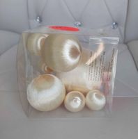 6er Set Seidenkugeln Creme NEU