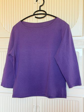 Damen Langarmshirt violett Grösse S 48%Cotton