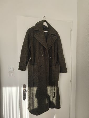 teddymantel grösse 10 olivgrün