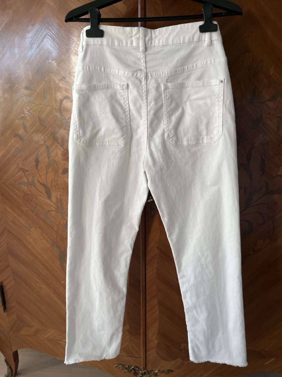 Maison 123 Jeans: Jean blanc cropped Maison123 – Usato da Chêne-Bougeries venduto da lis_cww5 2