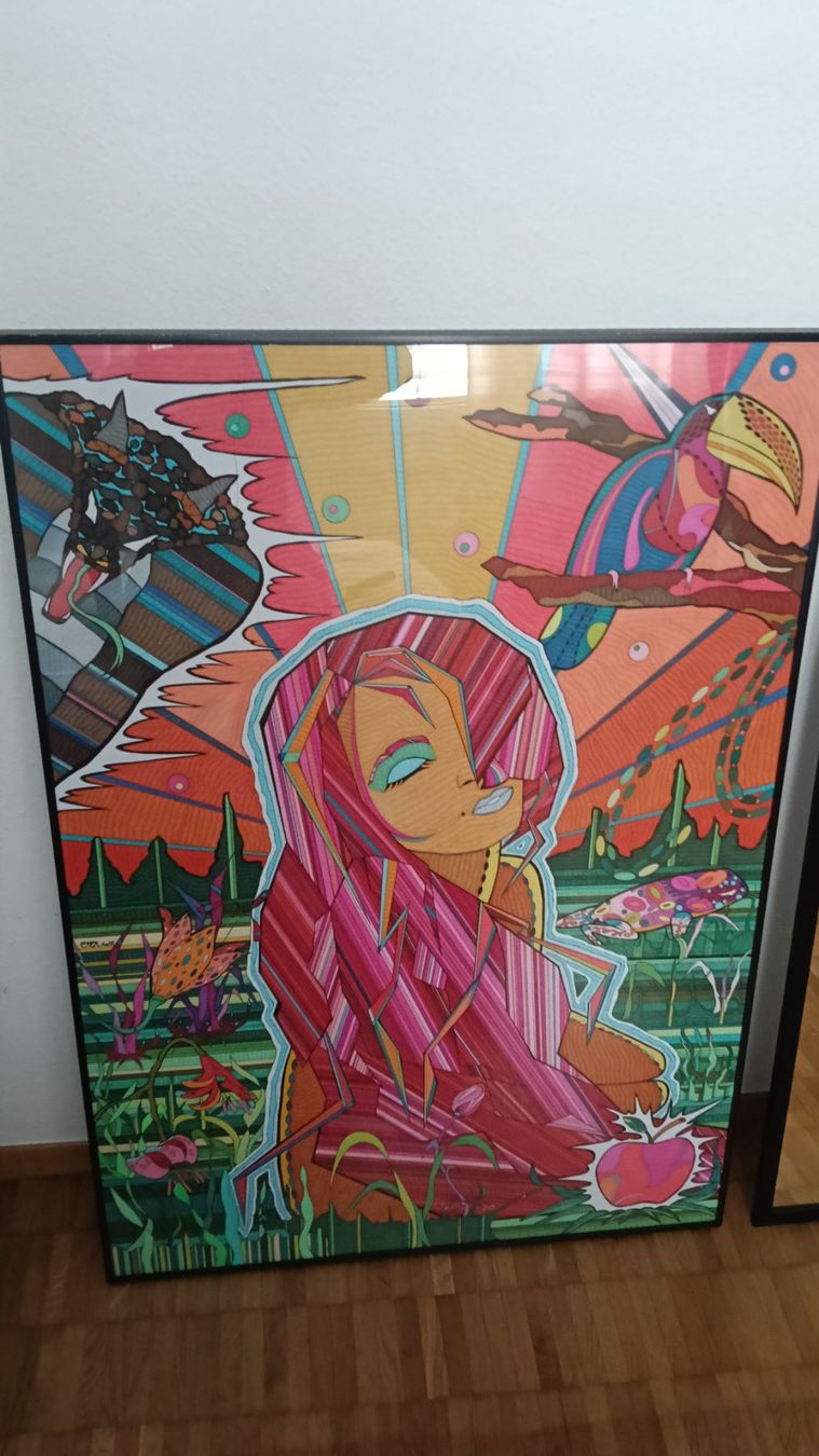Dipinti: Quadro EPEP 2015 arte moderna con cornice nero buono – Usato da Giubiasco venduto da leo_d9t7 1