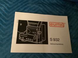 Eumig S932 Filmprojektor Gebrauchsanleitung, Deutsch