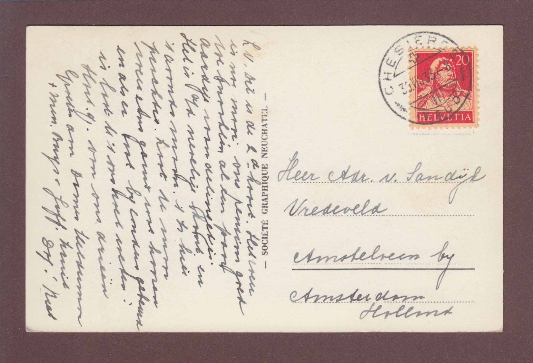 Cartoline postali: AIGLE - BEX - Alpes vaudoises - 1933 – Usato da Pully venduto da nicecards 1